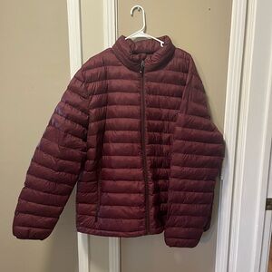32 Degrees Burgundy Puffer Jacket